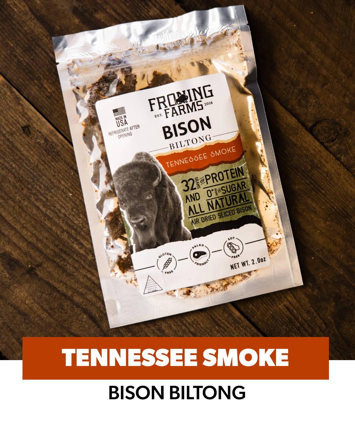 froning farms bison biltong tennessee smoke